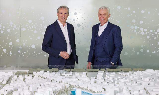 Sie haben in aspern Seestadt noch viel vor: Die Wien-3420-Vorstände Gerhard Schuster und Robert Grüneis. 