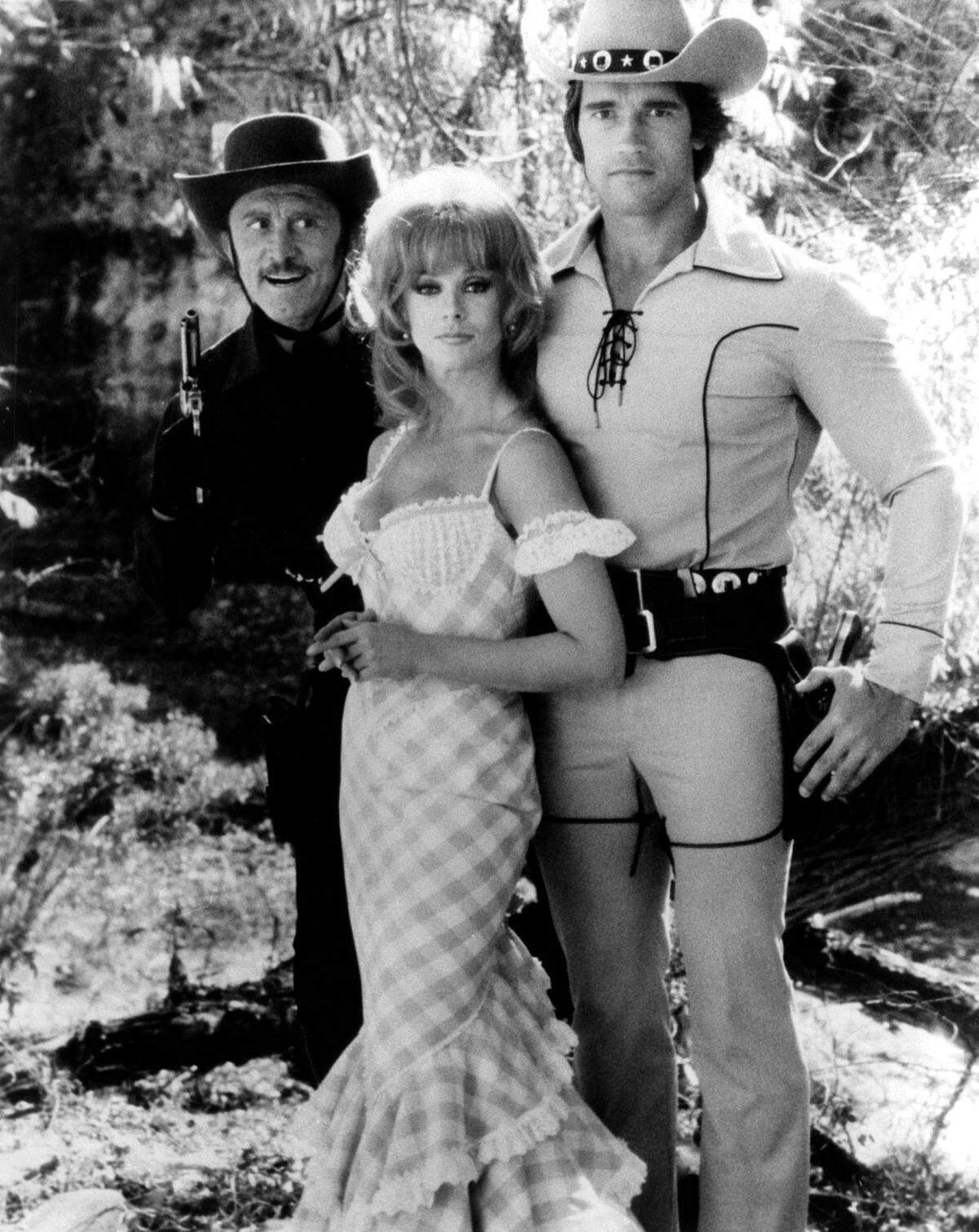 Mit Kirk Douglas und Ann Margaret in "Kaktus Jack", 1979.