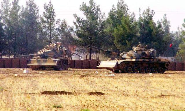 Türkische Panzer in Syrien: Seit Ende August 2016 war das türkische Militär dort im Einsatz.