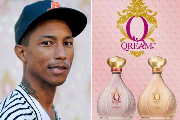Pharrell Williams zielt mit seinem Likör klar auf die Damenwelt ab. Das Lifestyle-Getränk Qream gibt es in den Geschmacksrichtungen Erdbeere und Pfirsich.