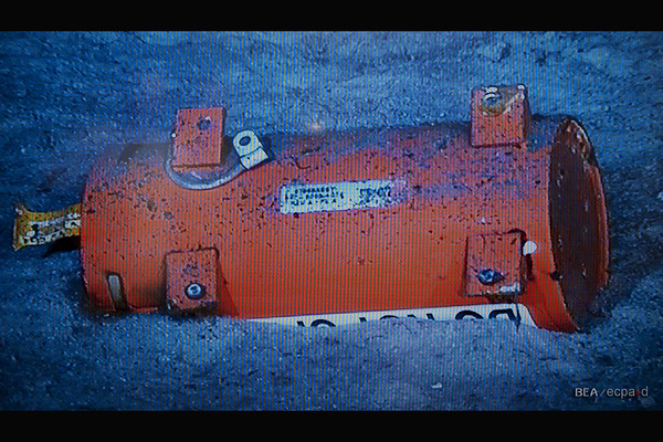 Im Bild die Black Box des Airbus 330.