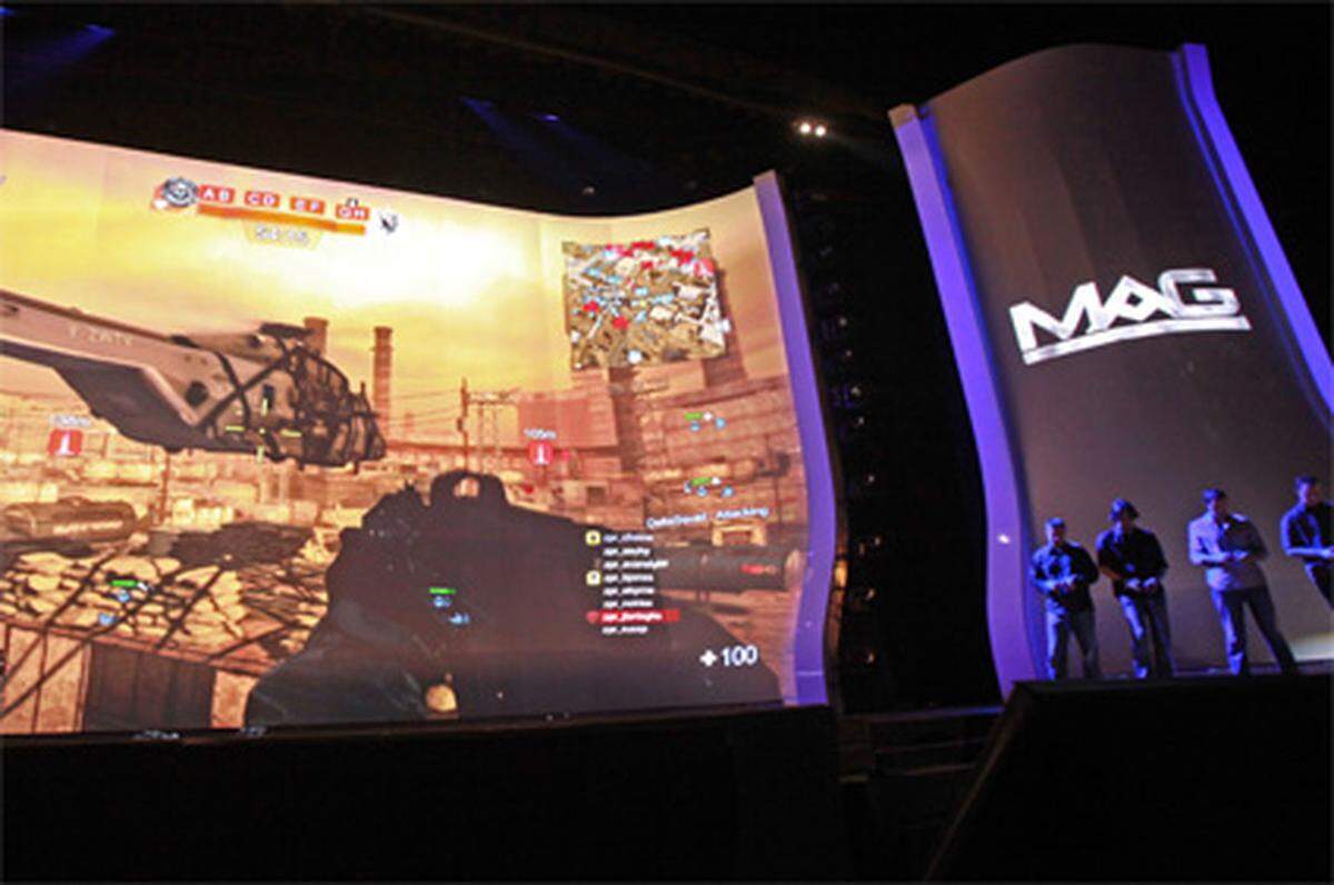 Beeindruckende Multiplayer-Schlachten soll "MAG" bieten: Bis zu 256 Spieler können sich auf einer Karte tummeln und versuchen, sich gegenseitig Bunker und Stützpunkte abzujagen.