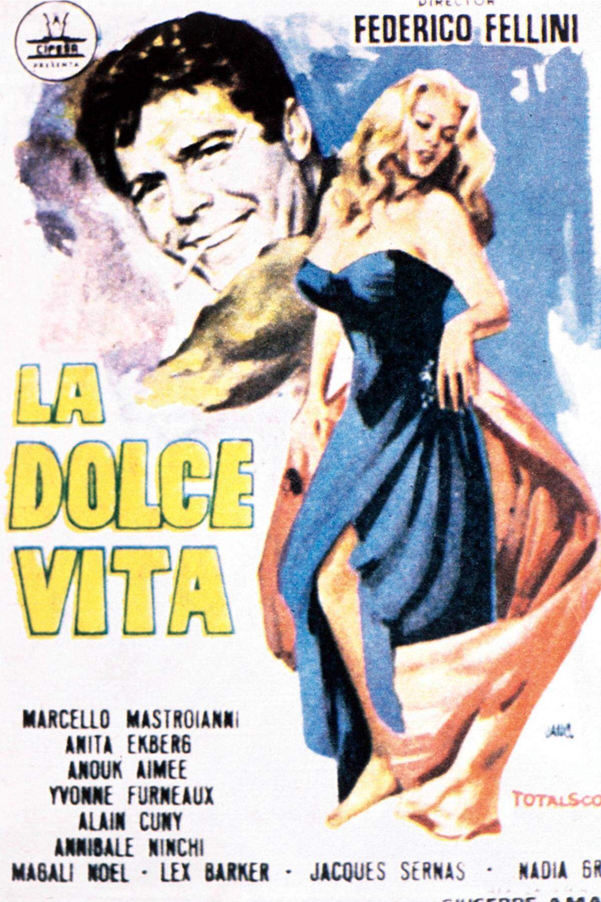 Was wäre das "süße Leben" für Marcello Mastroianni ohne die Zigarette danach. Und davor. Und zwischendurch. Federico Fellinis Meisterwerk "La Dolce Vita" (1960) machte Anita Ekberg als Nixe im Trevi-Brunnen unsterblich.