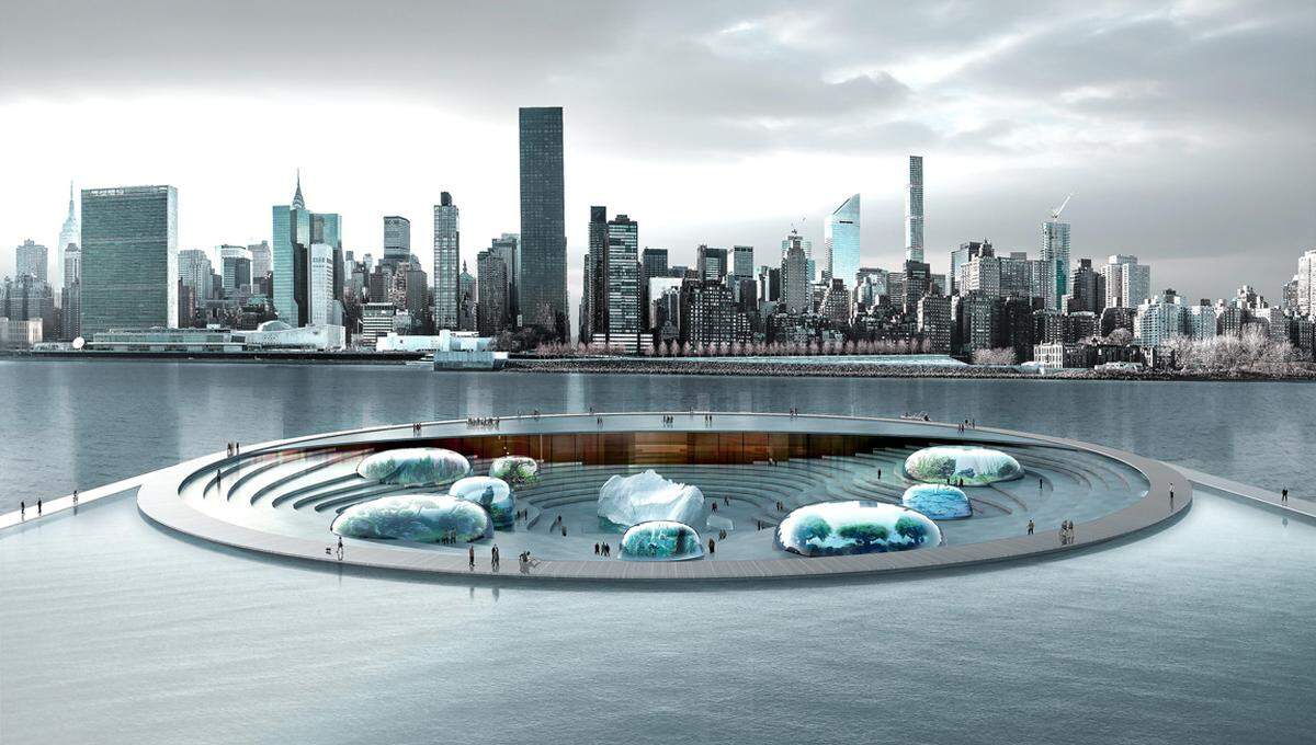 Dass zweistöckige "Aquatrium" soll die unterschiedlichen Wasserwelten sowie die Wasserfront mit Blick auf die Skyline von Manhattan erlebbar und den Stadtteil Queens um eine Attraktion reicher machen.