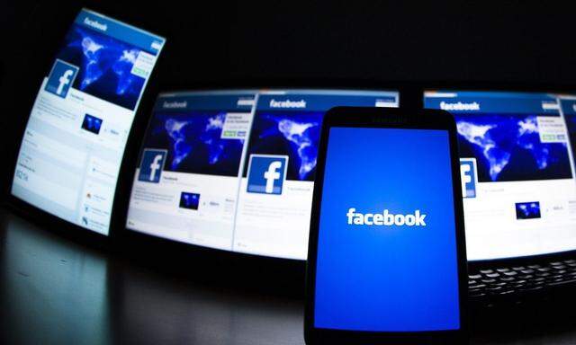 File photo of the loading screen of the Facebook application on a mobile phone