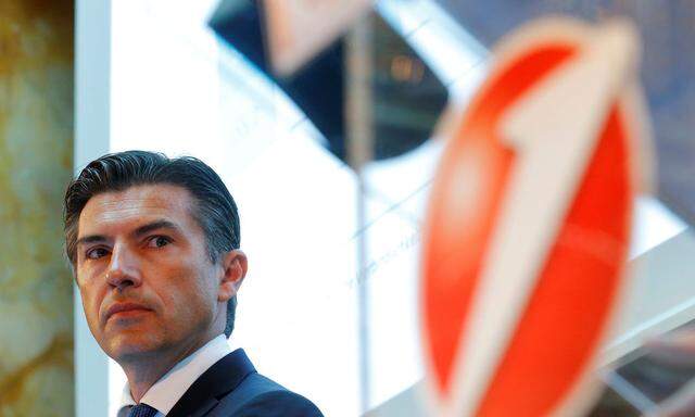 UniCredit unit Bank Austria Chief Executive Zadrazil listens during a news conference in Vienna