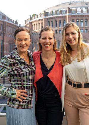 Das neue Team für Organisationsentwicklung und Change-Kommunikation: CEO Saskia Wallner, Nicolette Barg-Szalachy und Cornelia Sima  (v. l. n. r.) 