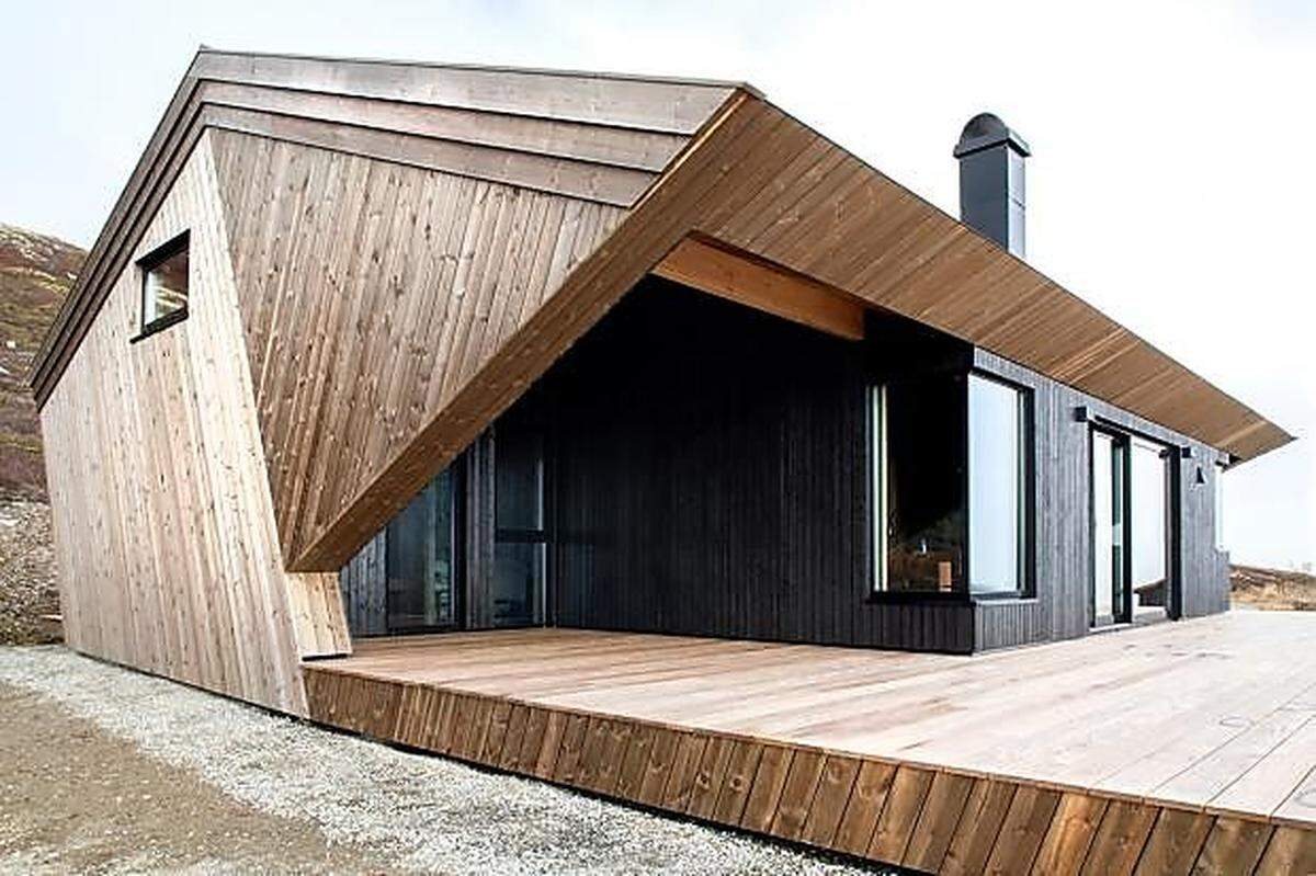 The Hooded Cabin am Imingfjell, Norwegen, von Arkitektvaerelset.