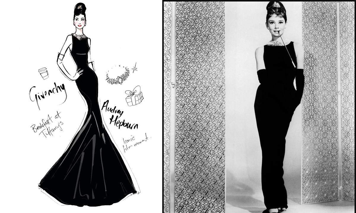 Audrey Hepburns kleines Schwarzes, Marilyn Monroes weißes Plisseekleid oder Kate Middletons spitzenbesetztes Hochzeitskleid. Sie alle haben Modegeschichte geschrieben. Illustratorin Megan Hess hat sich diesen Ikonen in ihrem Bildband "The Dress: 100 legendäre Kleider" gewidmet.