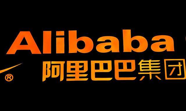 FILE PHOTO: A sign of Alibaba Group is seen during the fourth World Internet Conference in Wuzhen