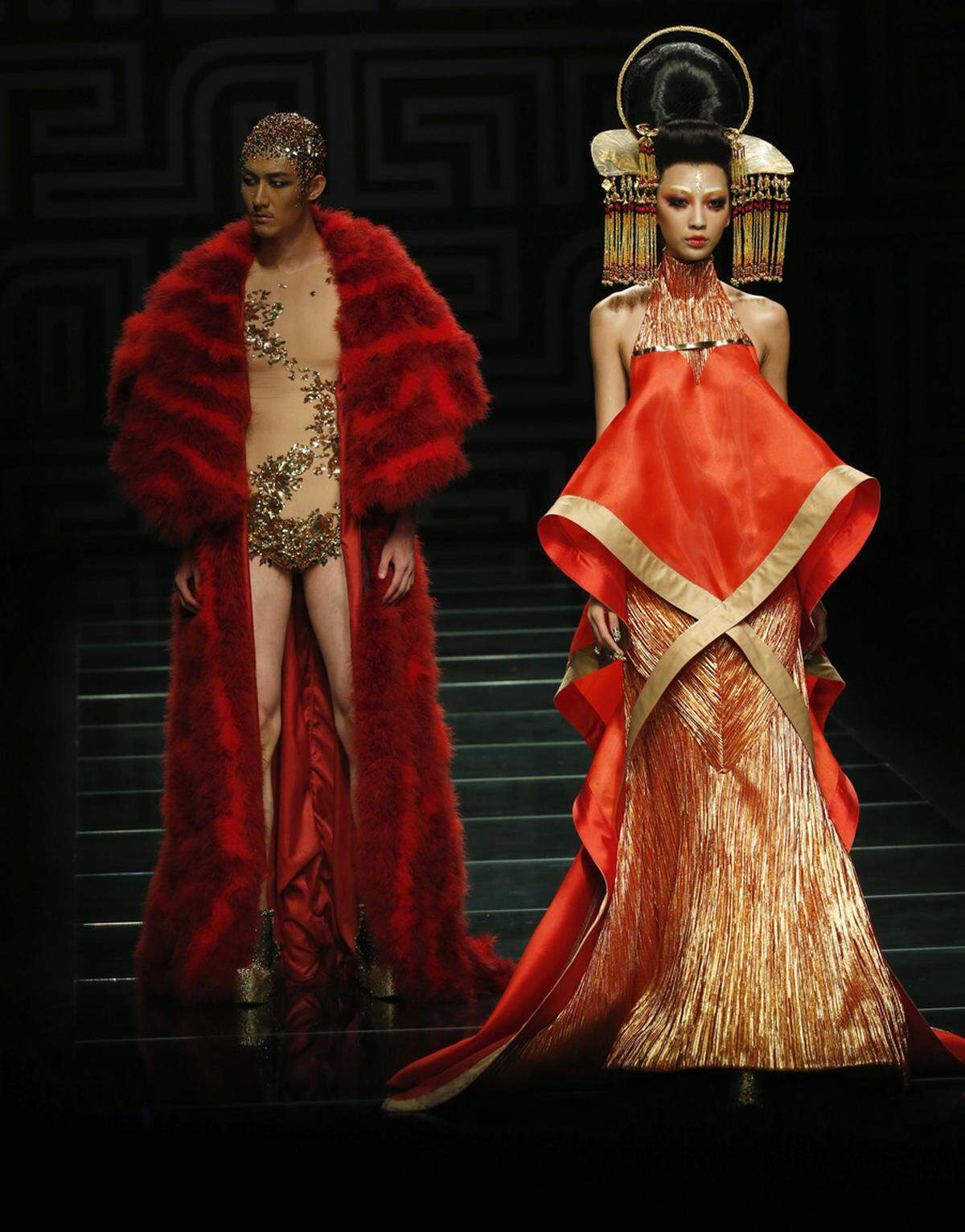 So stellt man sich chinesische Couture vor.