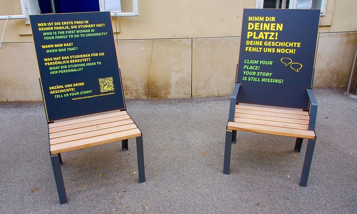 Ausstellung (zum Mitmachen) zum Frauenstudium im Campus AKH.