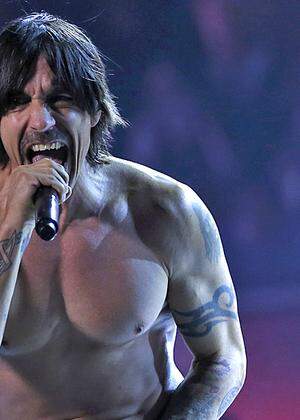 Anthony Kiedis of The Red Hot Chili Peppers performs during the halftime show of the NFL Super Bowl XLVIII football game between the Denver Broncos and the Seattle Seahawks in East Rutherford