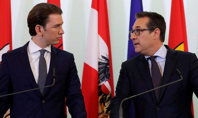 Bundeskanzler Sebastian Kurz und sein Vize Heinz-Christian Strache.