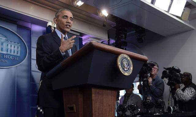 Obama bei seiner letzten Pressekonferenz als Präsident am Mittwoch.