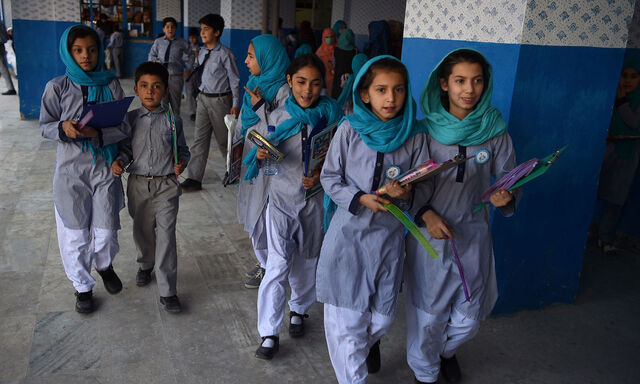 Eine Schule in Kabul: ARD-Journalist Schreiber hat auch afghanische Schulbücher untersucht.