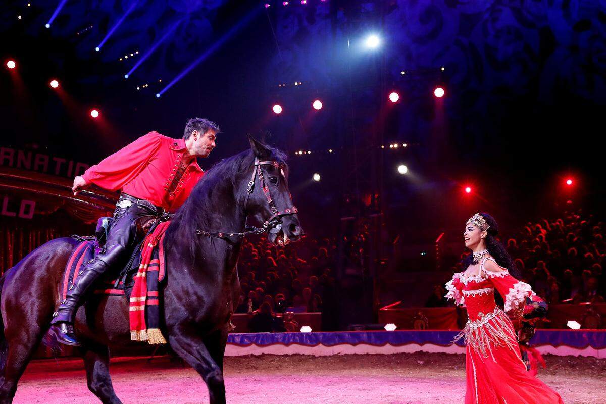 Pferde sind die Hauptdarsteller beim Gypsy Ballett unter der Leitung von Yuri Volodchenkov.