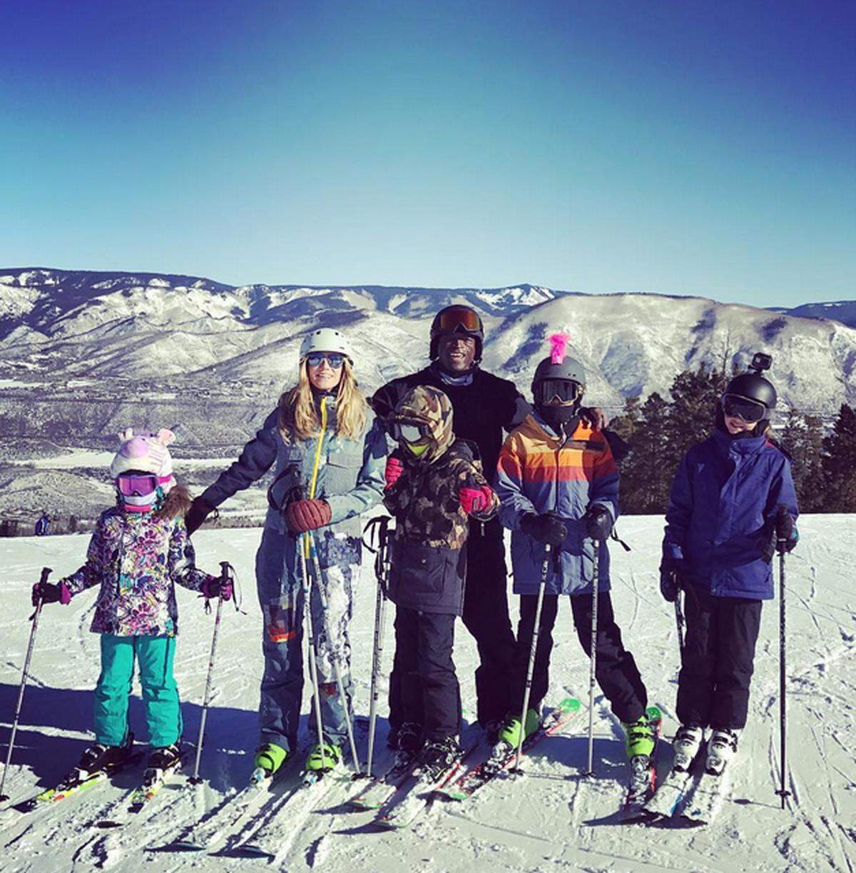 Heidi Klum war mit Ex-Mann Seal und den vier Kindern auf den Skipisten in Aspen unterwegs.