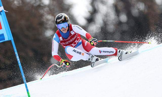 Das Strahlen der Seriensiegerin: „Ich kann wieder befreit Skifahren,“ sagt Lara Gut-Behrami. 