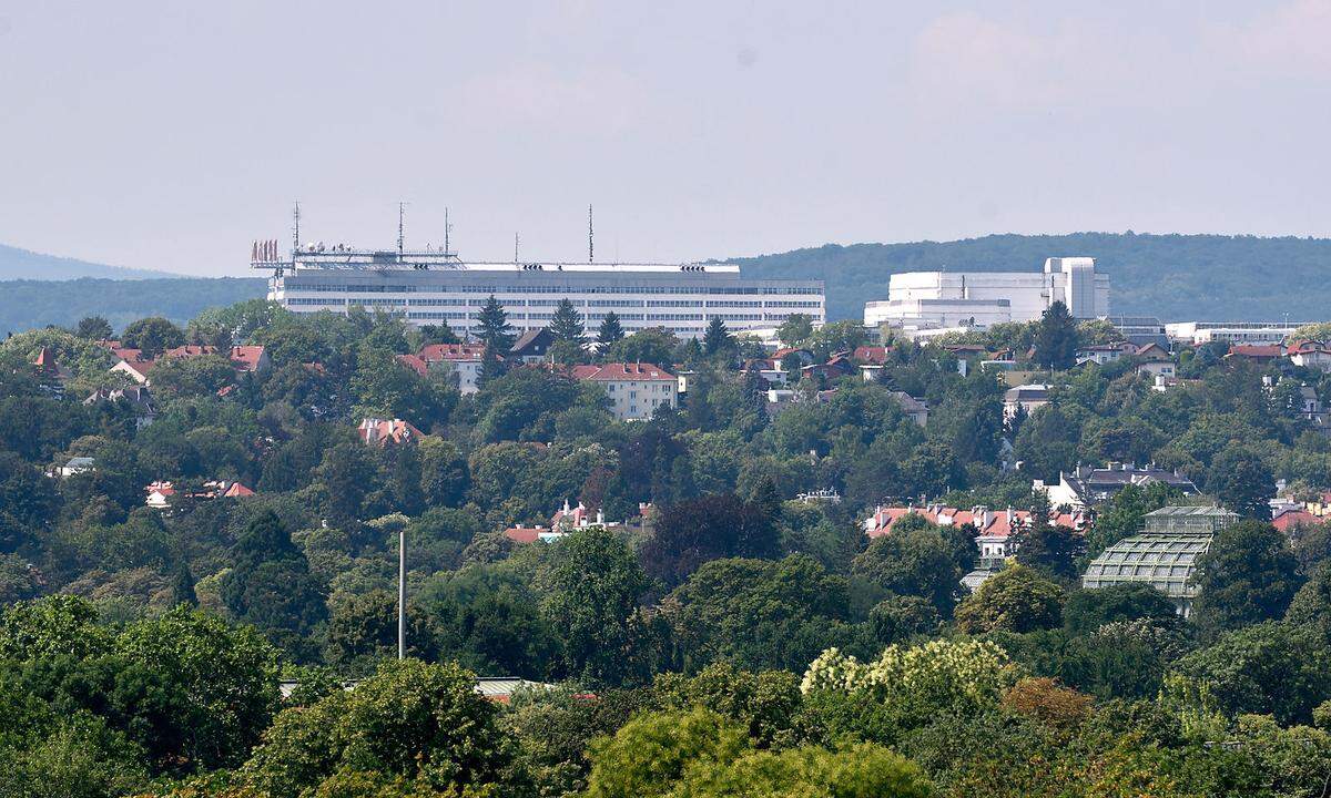 Ein Blick auf den Küniglberg in Wien, wo das ORF-Zentrum steht.