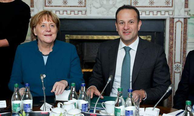 Bundeskanzlerin Angela Merkel und Irlands Ministerpräsident Leo Varadkar