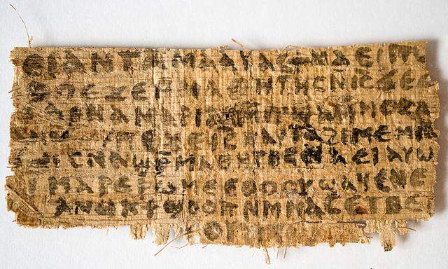 Undated handout image of an ancient papyrus written in ancient Egyptian Coptic