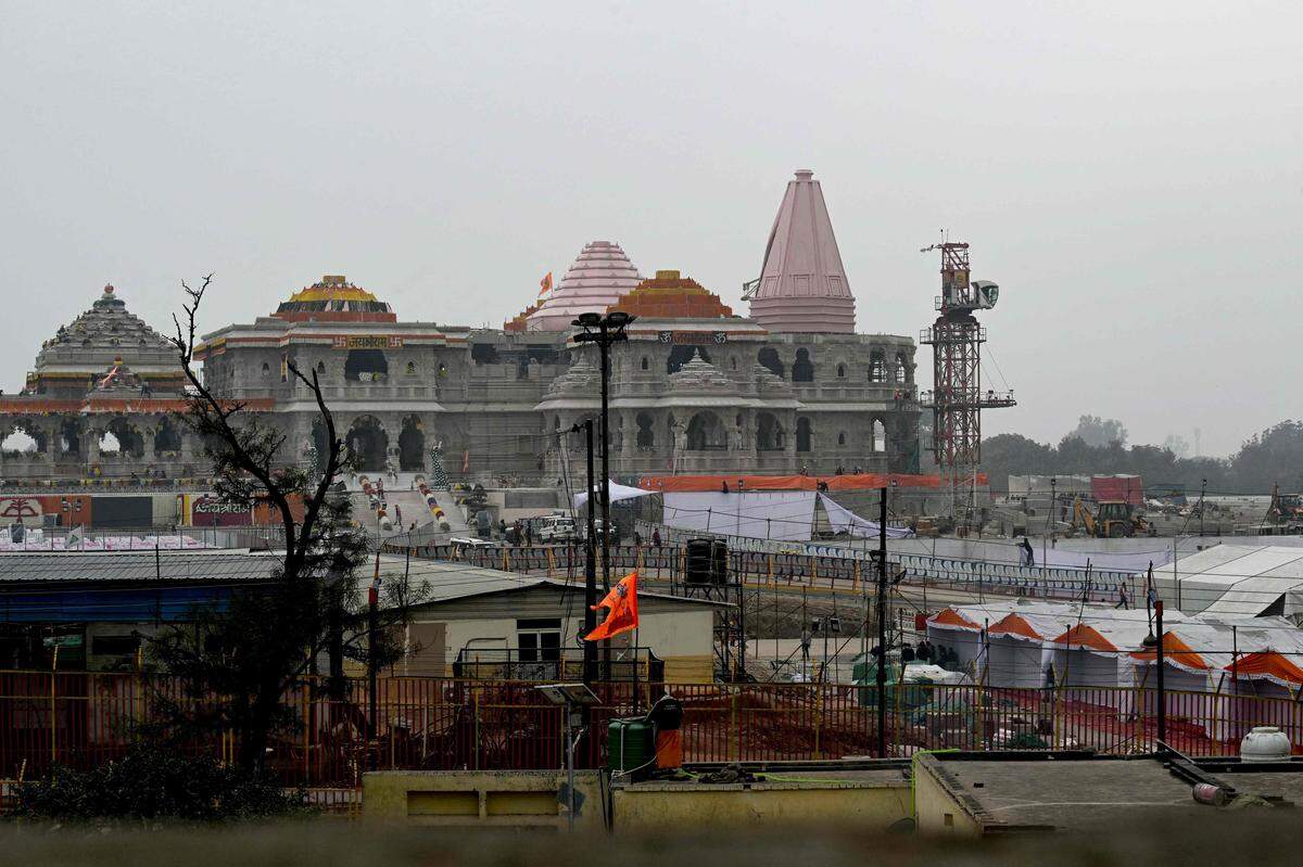 Der neue Tempel in Ayodhya.
