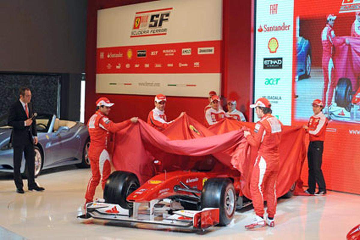 Wie im Vorjahr lüftete Ferrari als erstes Formel-1-Team das Geheimnis um das Auto für die Saison 2010.