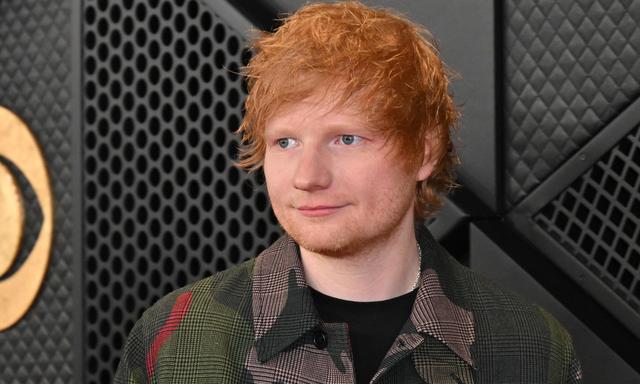 British singer-songwriter Ed Sheeran arrives for the 66th Annual Grammy Awards at the Crypto.com Arena in Los Angeles on February 4, 2024. (Photo by Robyn BECK / AFP)