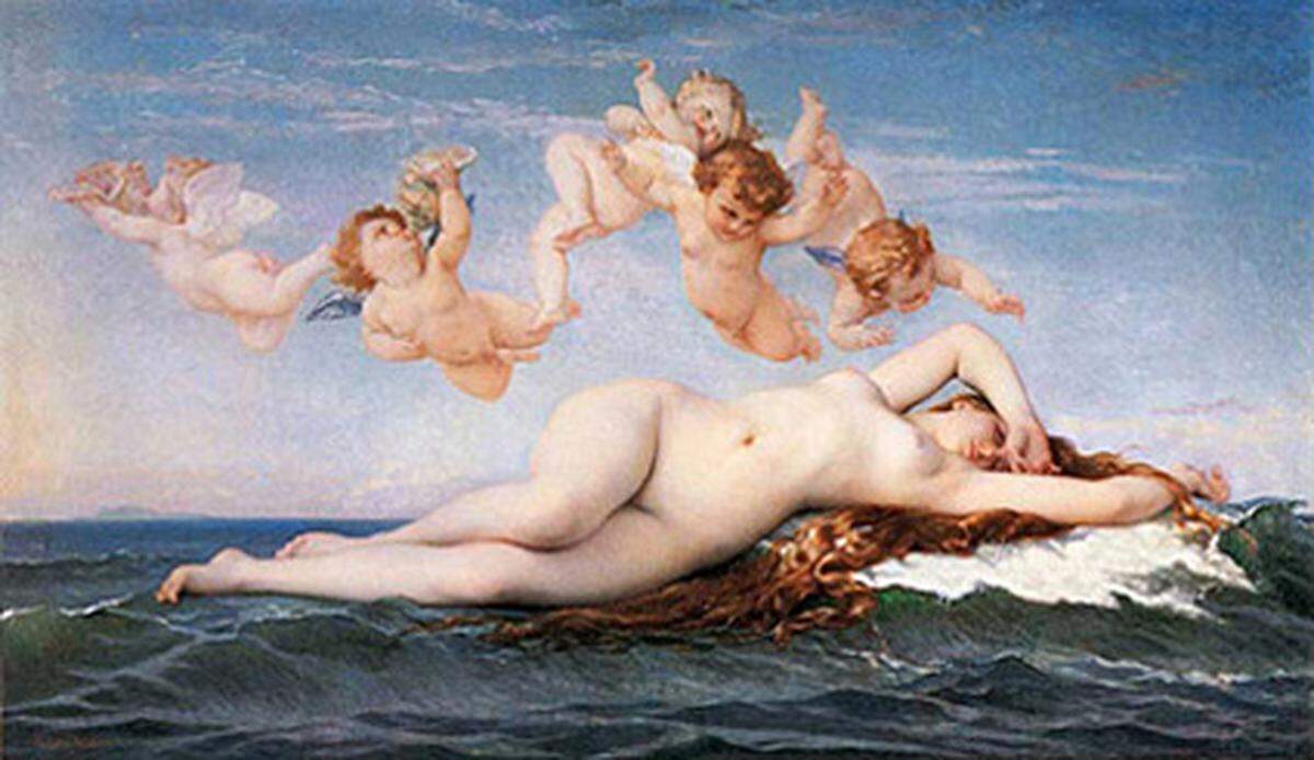 Es sei ihr darum gegangen zu zeigen, wie einfach es für die Modeindustrie sei, Fotos von Models zu manipulieren - und ein unerreichbares Schönheitsideal zu schaffen, schreibt Giordano auf der Websitze zum Projekt.  Alexandre Cabanel (1823 - 1889): "Die Geburt der Venus", 1863