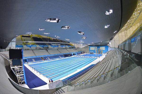 Das von Hadid entworfene Aquatics Centre in London war ein Austragungsort der Olympischen Spiele 2012.