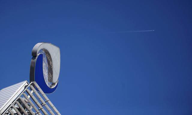 The logo of defunct lender Austrian bank Hypo Alpe Adria stands on the rooftop of its headquarters in Klagenfurt