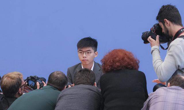 Hongkong-Aktivist Joshua Wong stellte sich in Berlin den Medien. Der „Presse“ gewährte er ein Interview.