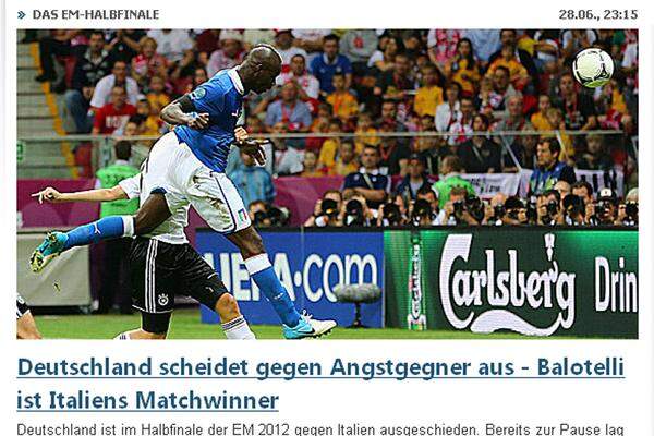 "Deutschland scheidet gegen Angstgegner aus - Balotelli ist Italiens Matchwinner"  >>> zum Artikel