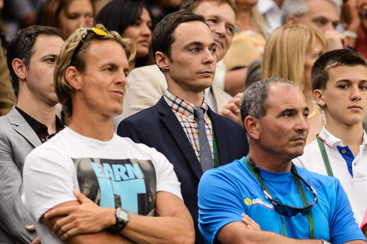 "Big Bang Theory"-Star Jim Parsons unterstütze Eugenie Bouchard im Damen-Finale.