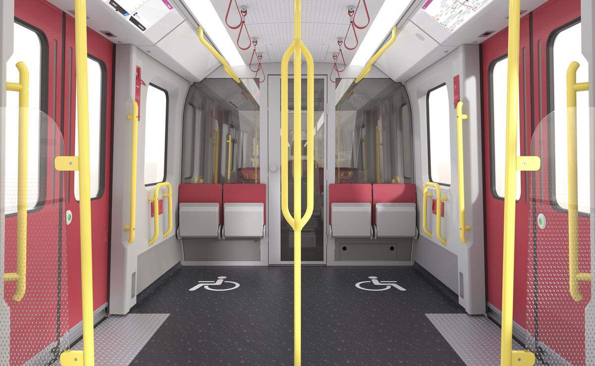 Die neuen U-Bahn-Garnituren sind dank Klapprampen barrierrefreier: Zudem wird es im Inneren mehr Raum für Rollstuhlfahrer und Kinderwägen geben.