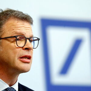 FILE PHOTO: Christian Sewing, CEO of Deutsche Bank AG, addresses the media