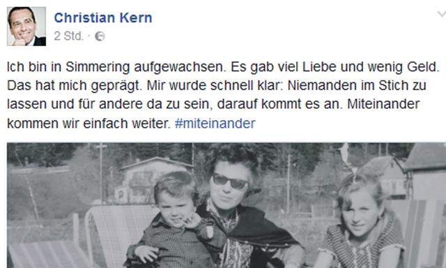 Kanzler Kern postet sein Wahlkampfvideo auf Facebook