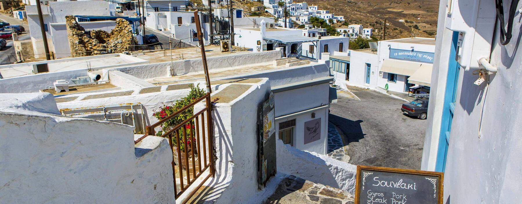 Die Ortschaft Chora auf der Insel Serifos Kykladen �g�is Griechenland im September 2017 Die