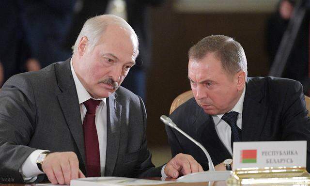 Alexander Lukaschenko, Weißrusslands Präsident, bei einem Treffen der eurasischen Wirtschaftsunion.  
