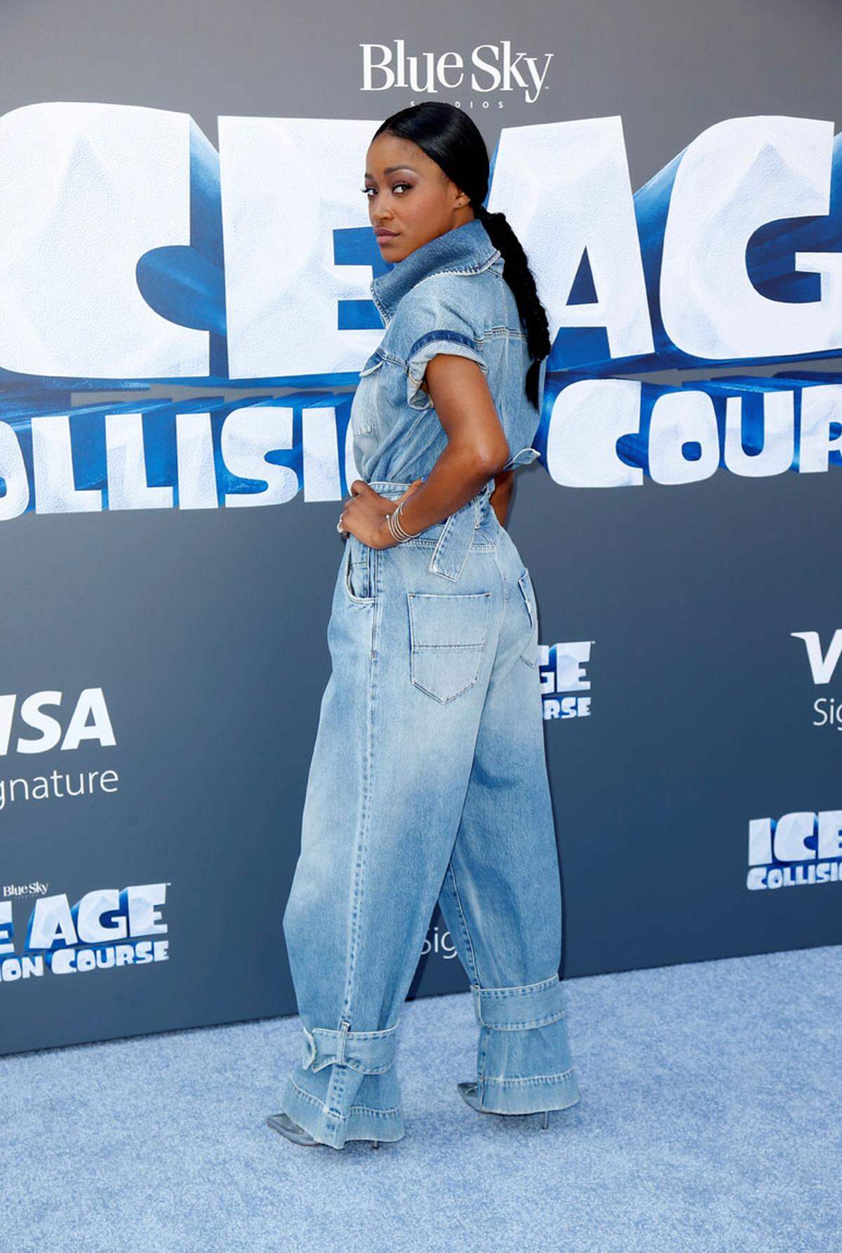 Broadway-Cinderella Keke Palmer im fülligen Denim-Look.