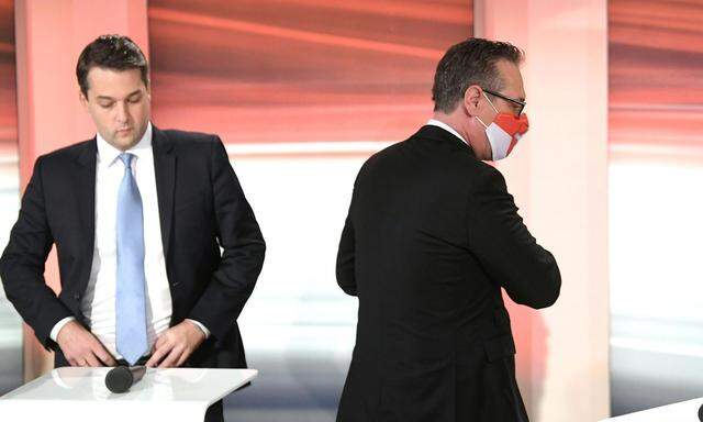Nach der Wien-Wahl 2020 blieb Nepp (l.) mit der FPÖ auf der politischen Bühne, Straches Liste scheiterte. 