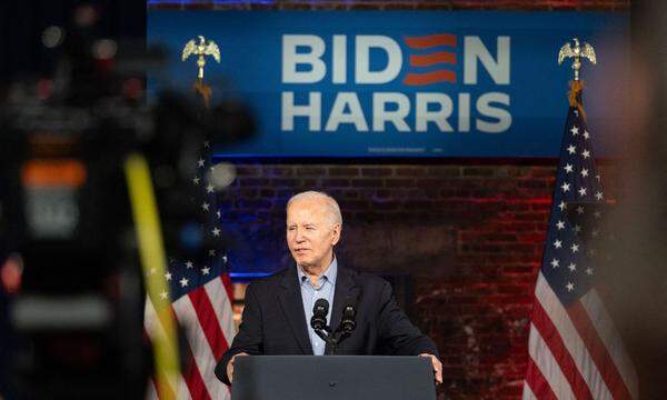 Der amtierende Präsident Joe Biden bei einer Wahlkampfveranstaltung.