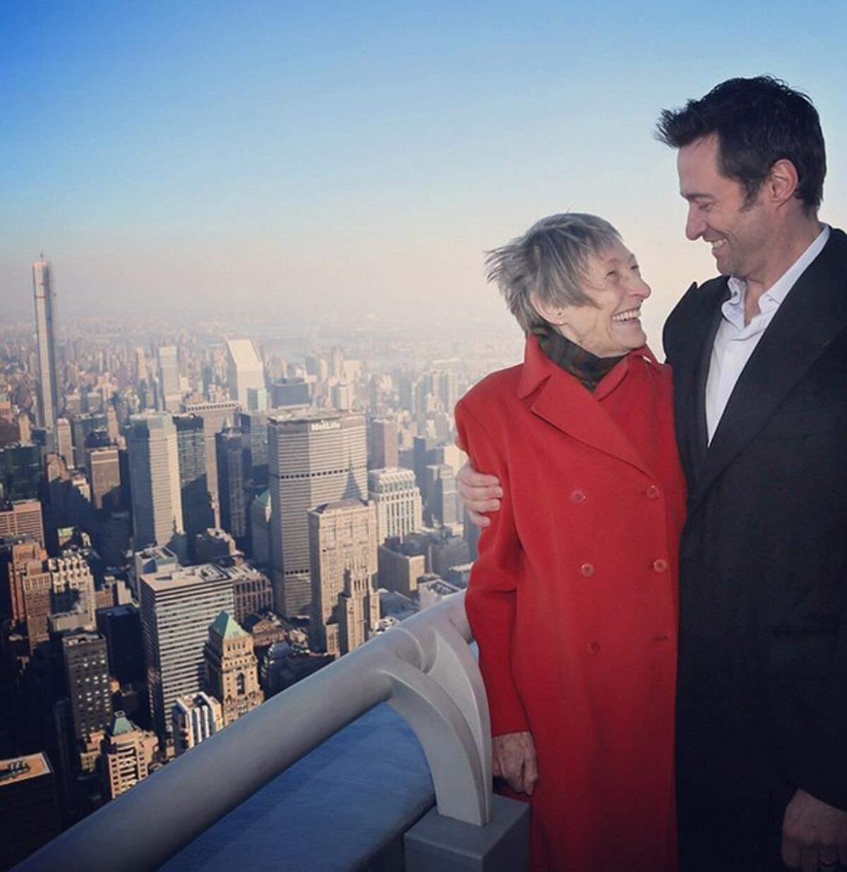 Hugh Jackman führte seine Mutter hoch über die Dächer.
