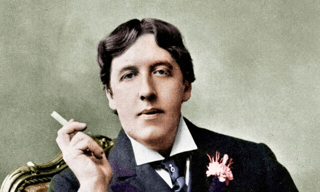 Oscar Wilde (1854-1900), Irish writer. Colourized
