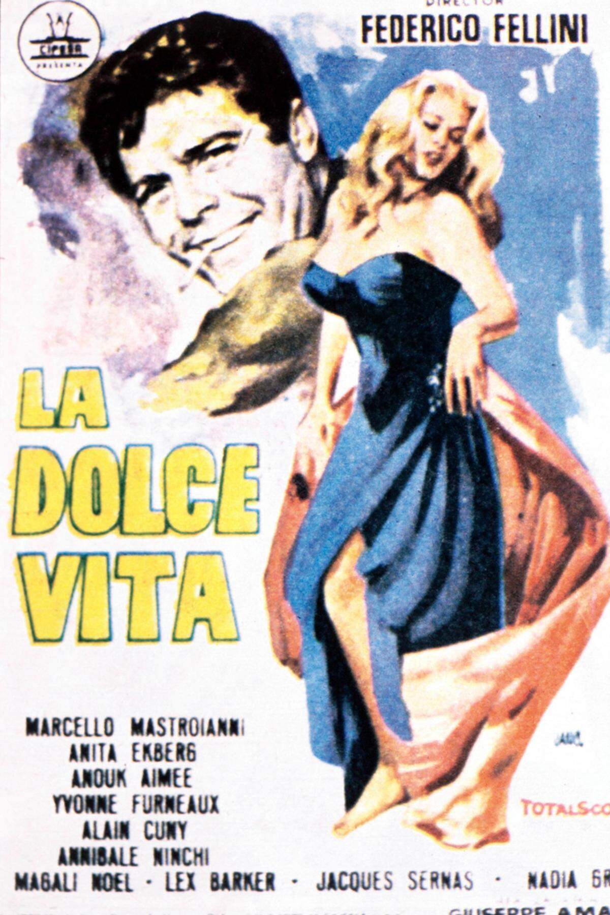 1958 folgte dann der erste Film in Italien, wo sie die Männerwelt noch mehr in Aufregung versetzten als anderswo. Ein Jahr später wurde "La Dolce Vita" mit dem Trevi-Bad der Höhepunkt in Ekbergs Filmkarriere. Die Dreharbeiten blieben ihr in guter Erinnerung, wie sie einmal in einem Interview sagte: "Es war schön, als ich bei 40 Grad nachts in die Fontana di Trevi stieg."