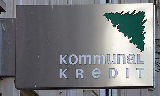 The sign of the Kommunalkredit bank in Vienna, Austria, on Tuesday, Nov. 4, 2008. The Austrian state 