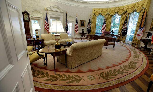 Sehnsuchtsort Oval Office, das Arbeitszimmer des US-Präsidenten.