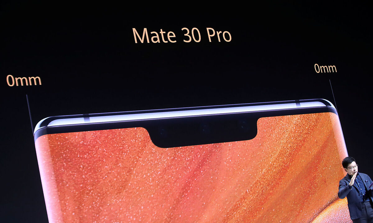 Richard Yu, CEO of Huawei's consumer business group, launches the Mate 30 smartphone range in Munich