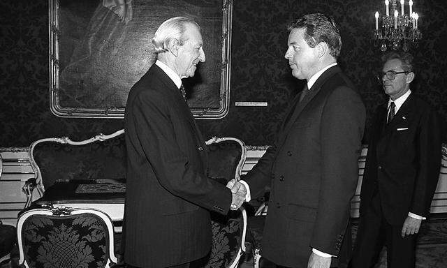 Kurt Waldheim und Franz Vranitzky